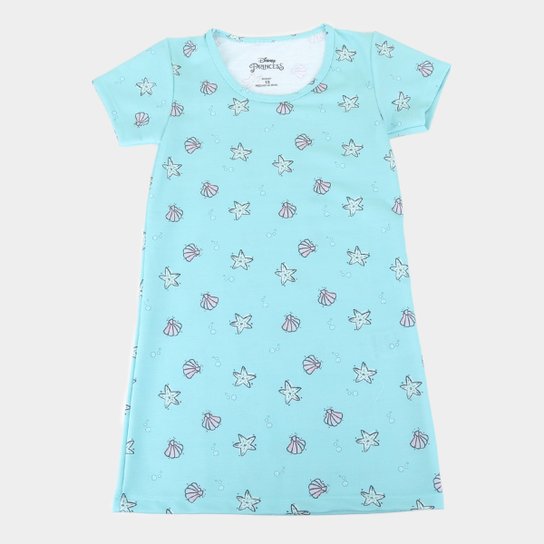 Vestido Infantil Disney Ariel Full Feminino - Azul Menor preço em Vestido Infantil Disney Ariel Full Feminino - Azul