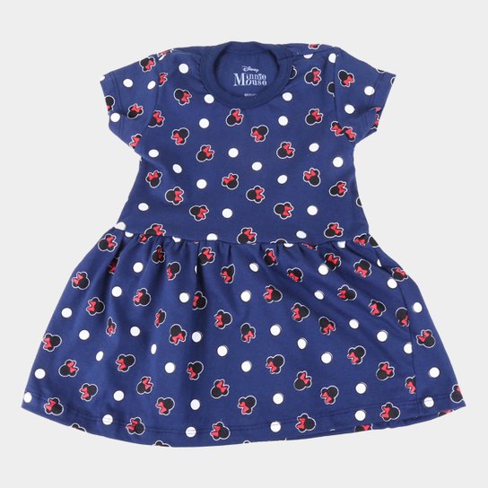 Vestido Infantil Disney Minnie Full - Marinho Menor preço em Vestido Infantil Disney Minnie Full - Marinho