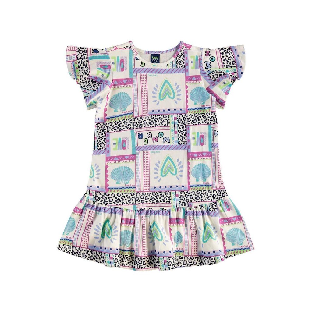 Vestido Infantil em Algodão Bee Loop