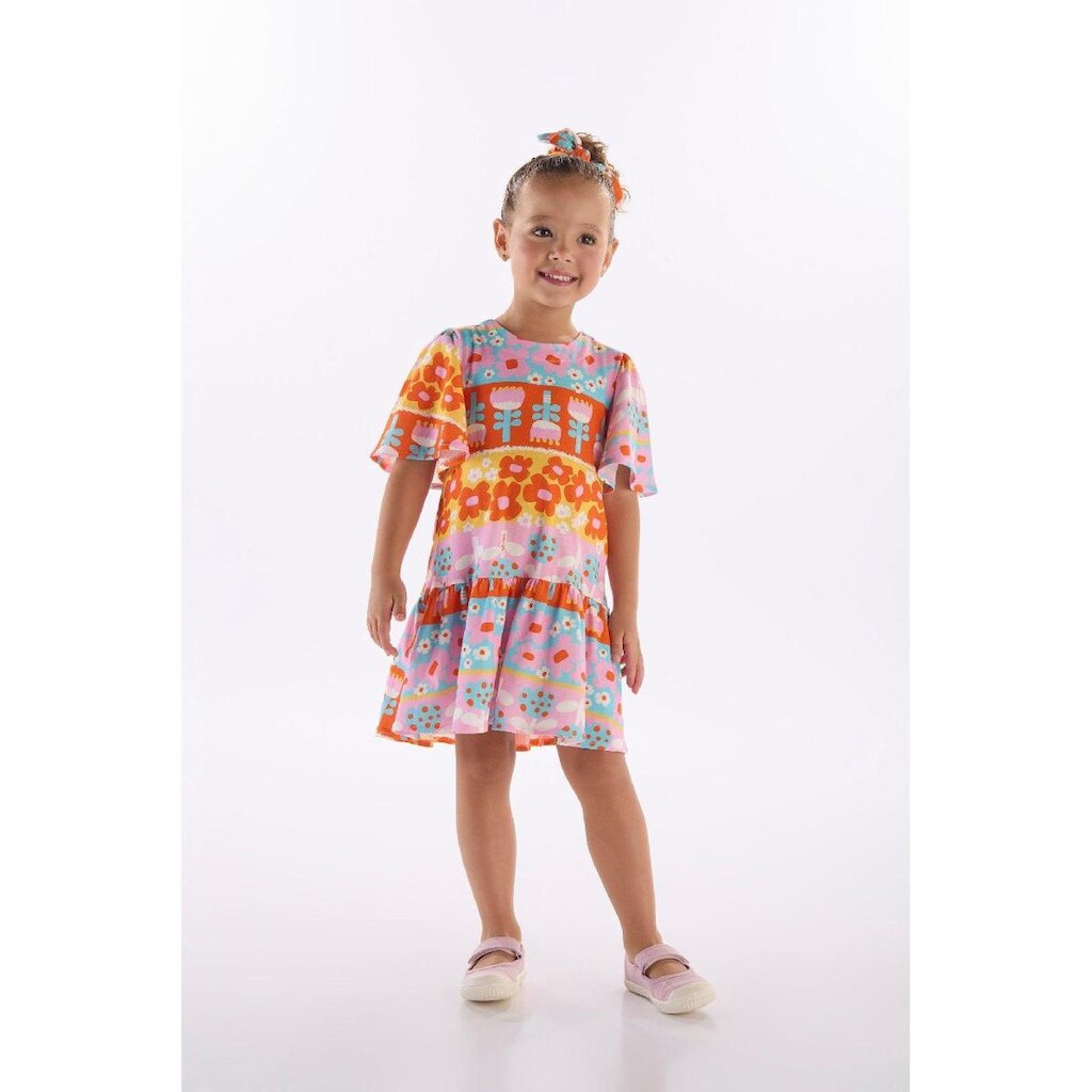 Vestido Infantil em Algodão Três e Já