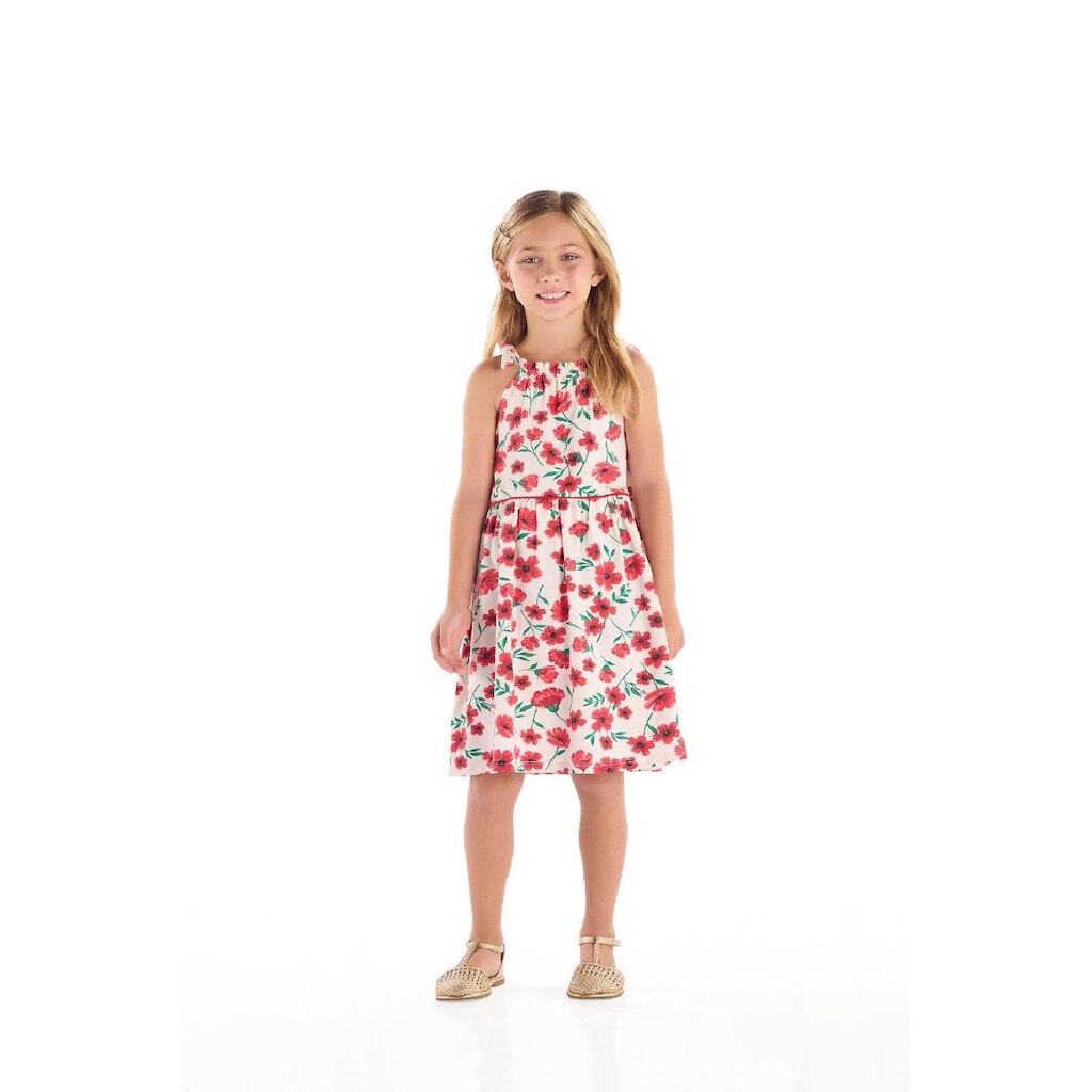 Vestido Infantil em Cotton Sem Manga Quimby