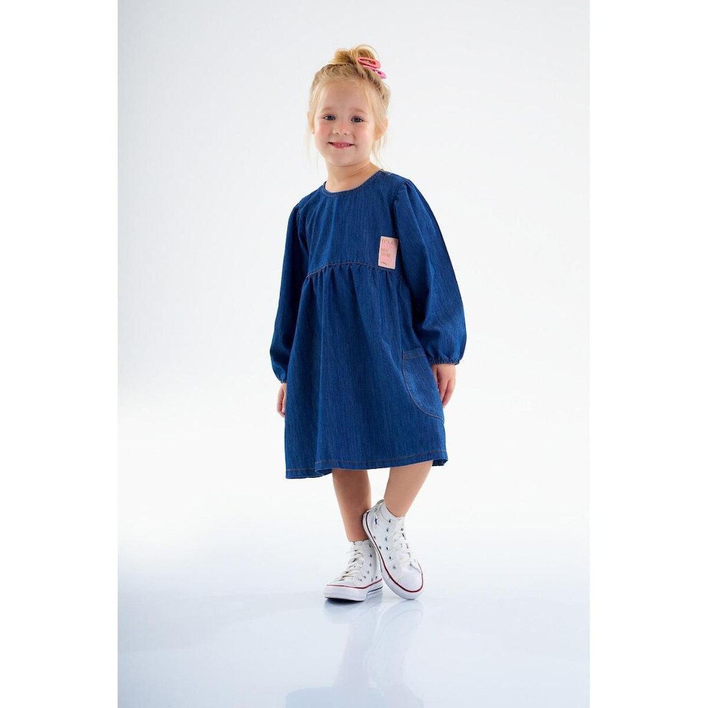Vestido Infantil em Jeans com Elastano Up Baby