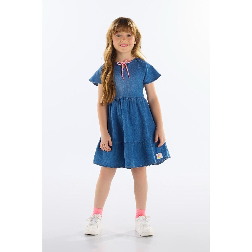 Vestido Infantil em Jeans Quimby
