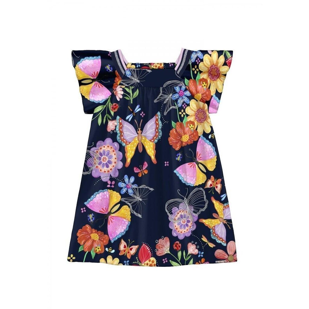 Vestido Infantil Em Viscose Estampado - Alakazoo!