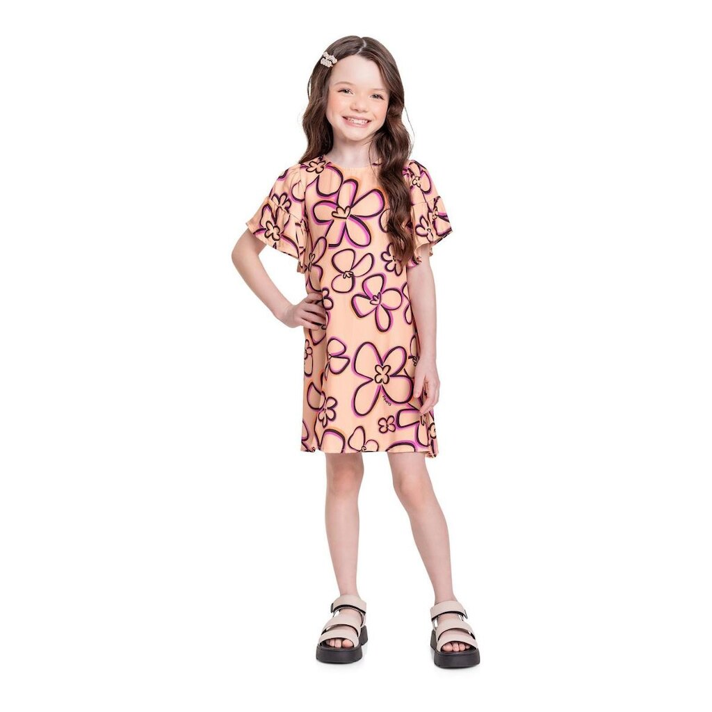 Vestido Infantil em Viscose para Menina Quimby
