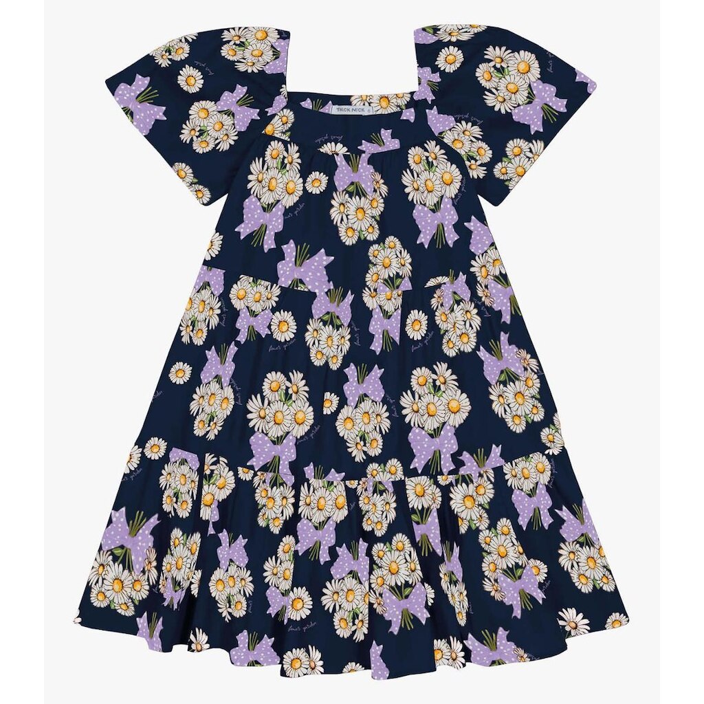 Vestido Infantil Estampado Trick Nick Azul