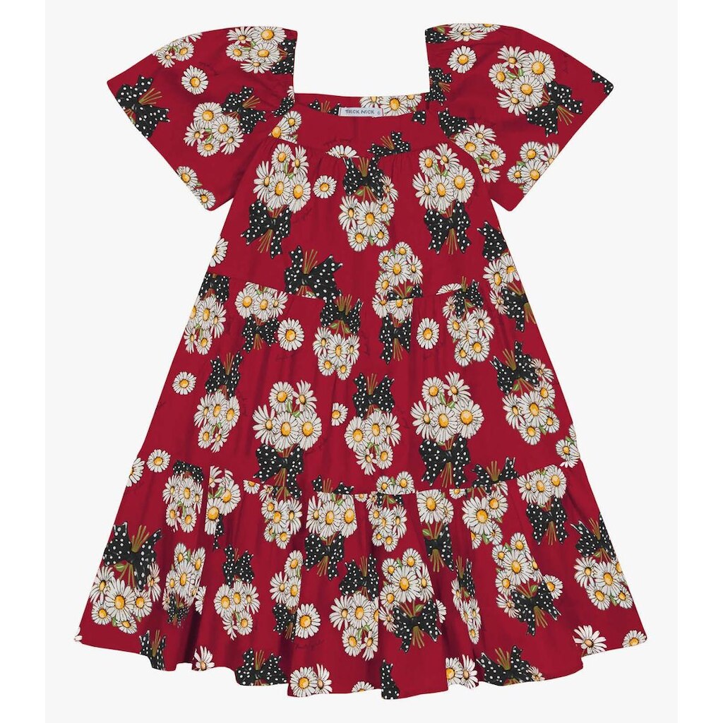 Vestido Infantil Estampado Trick Nick Vermelho