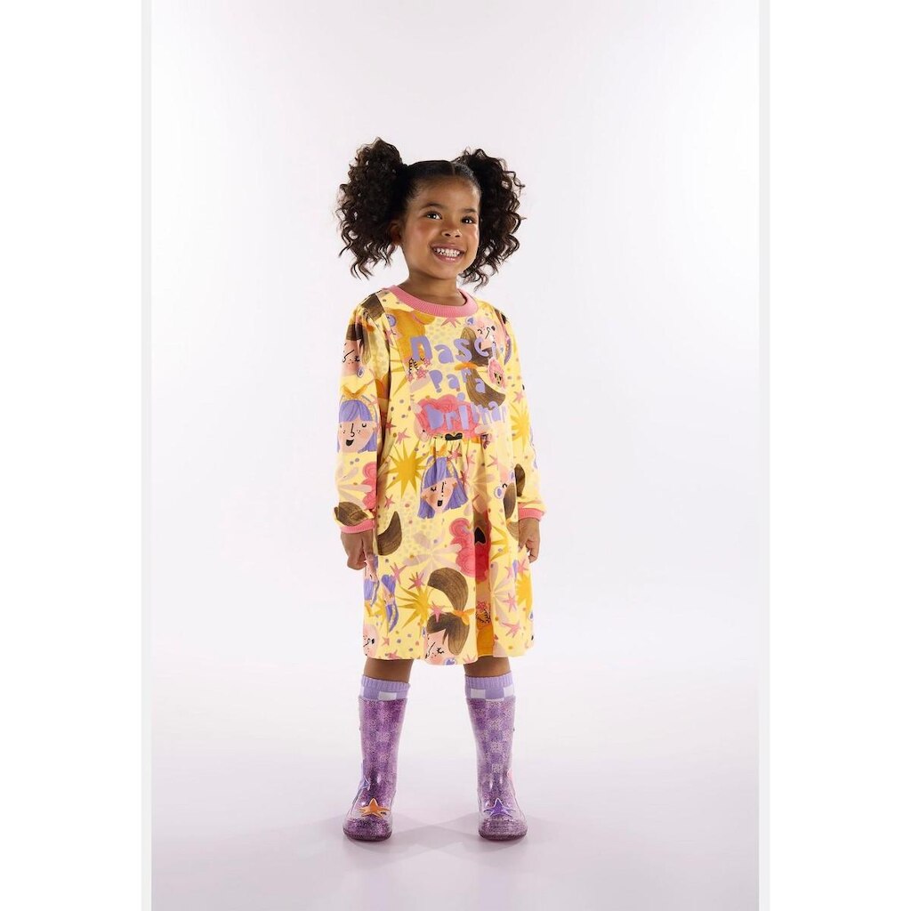 Vestido Infantil Estrela em Molecotton Três e Já