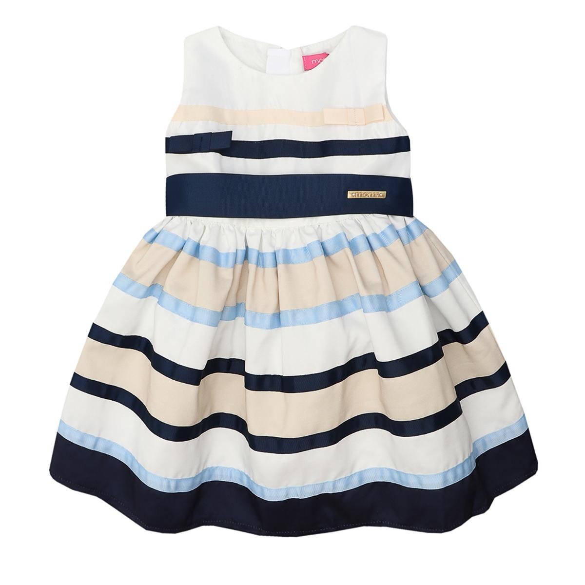 vestido infantil listrado