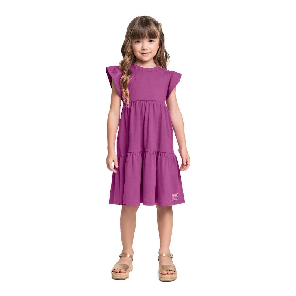 Vestido Infantil Manga Curta Bee Loop