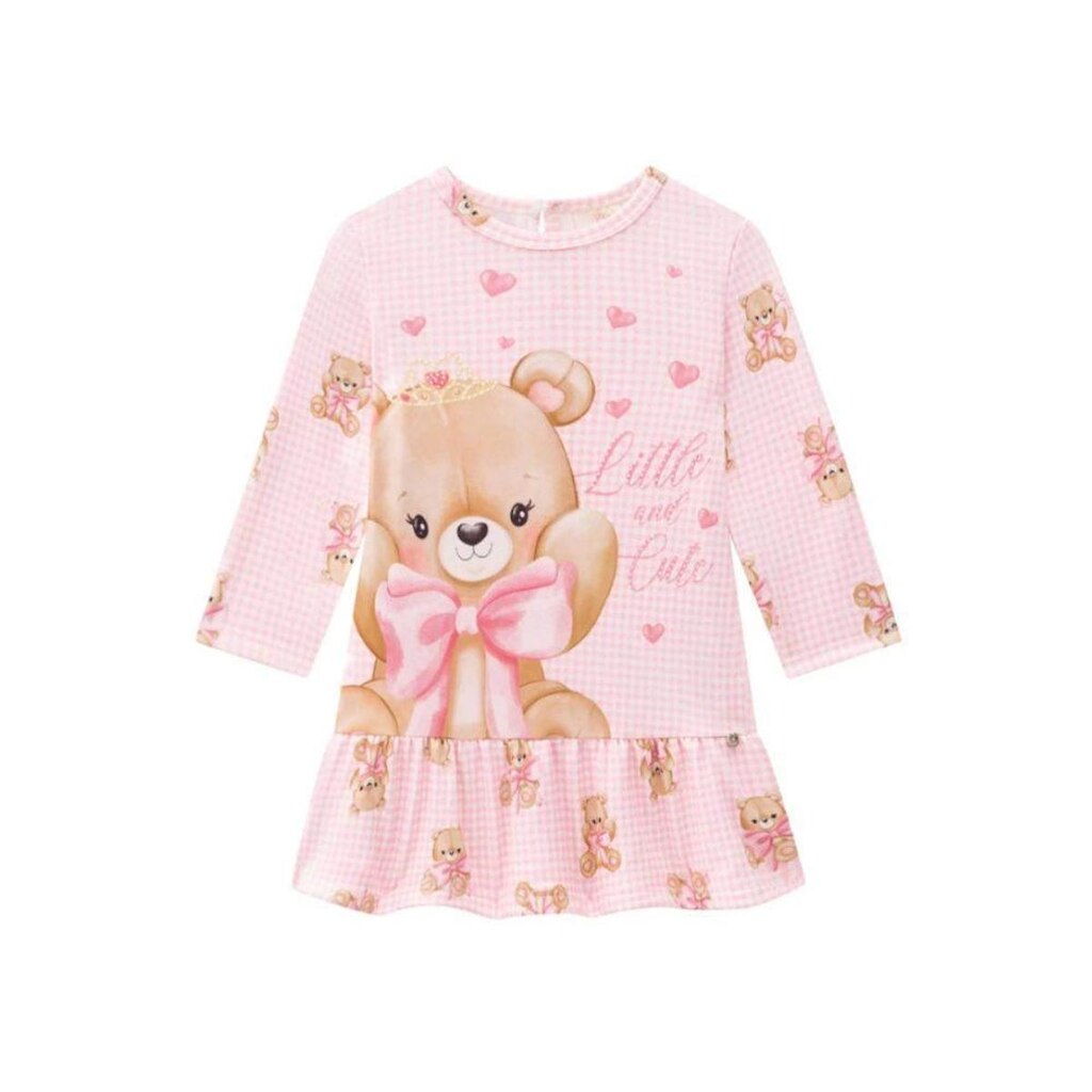 Vestido Infantil Manga Longa Ref 71219