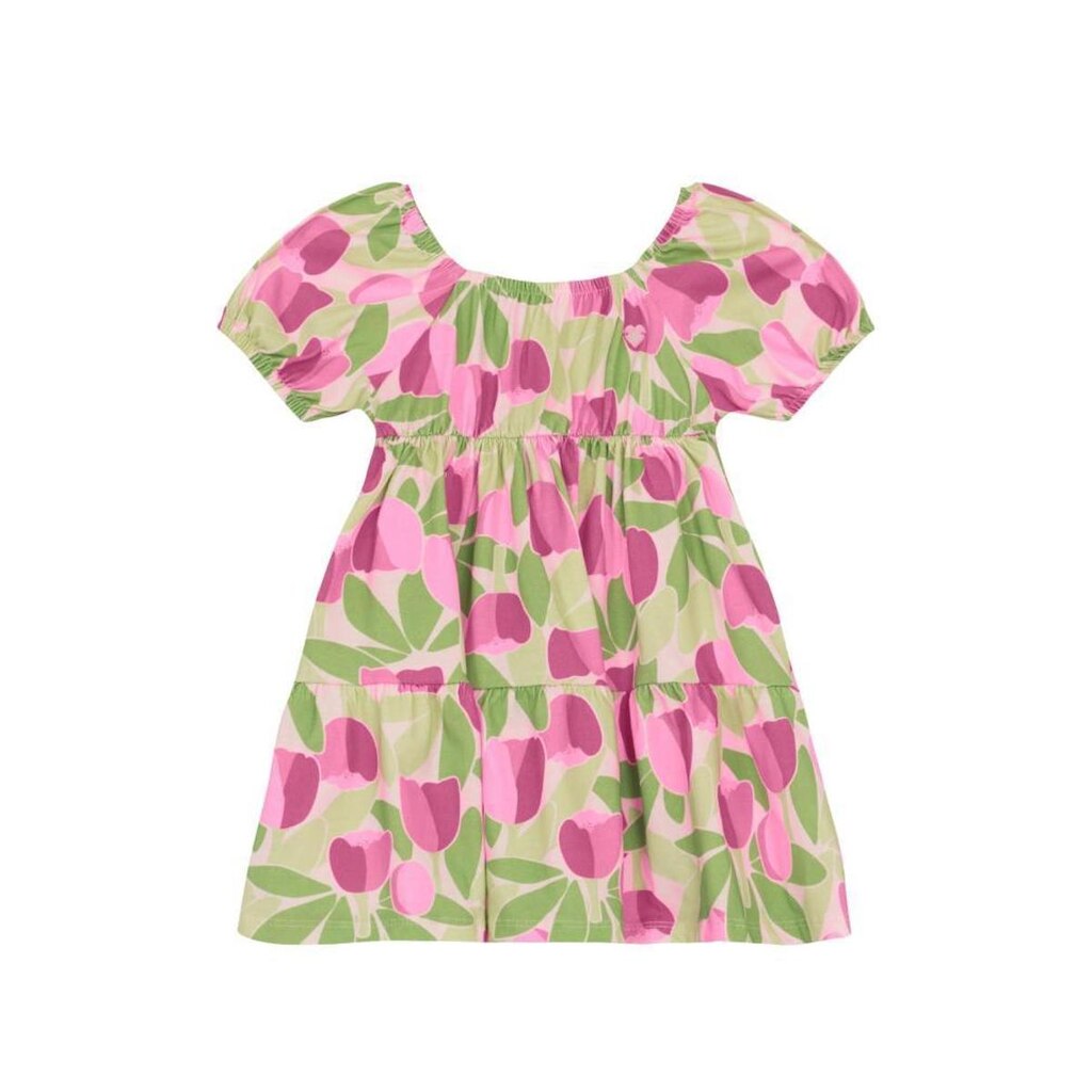 Vestido infantil menina estampado Brandili -Rosa
