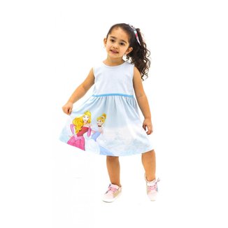 Vestido Infantil Menina Princesas da Disney