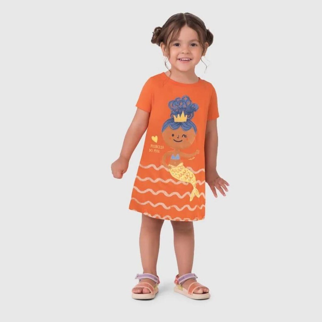 Vestido Infantil Menina Verão Sereia - Malwee