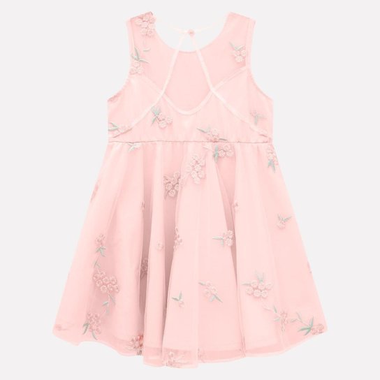 Vestido Infantil Milon Tule 13665.40071.6 Milon - Amarelo Menor preço em Vestido Infantil Milon Tule 13665.40071.6 Milon - Amarelo