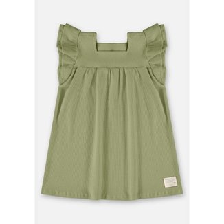 Vestido Infantil Nature em Ribana Canelada Up Baby