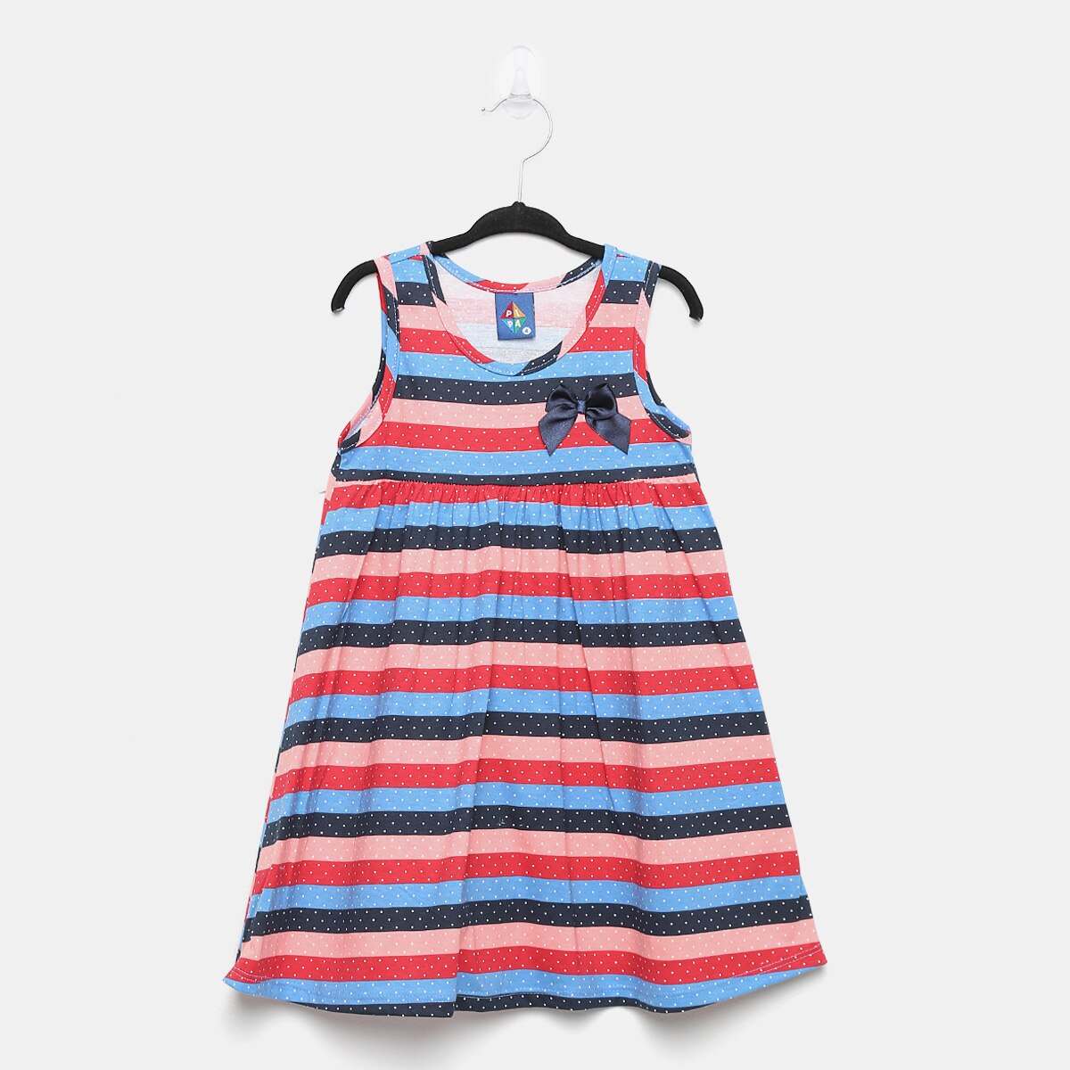 Vestido Infantil Pipa Meia Malha Listrado - Marinho | Netshoes