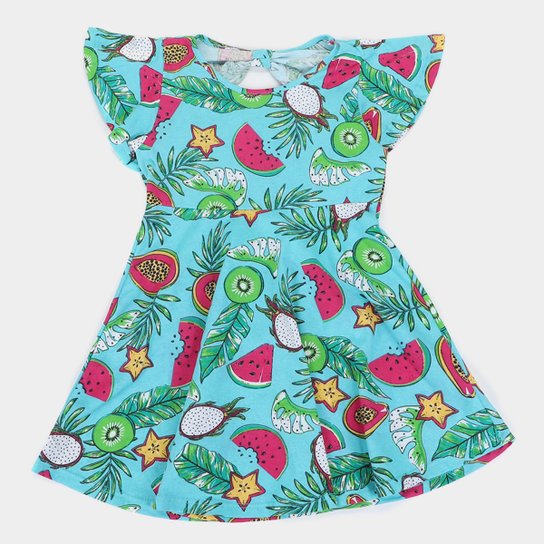 Vestido Infantil Rovitex Frutas - Verde