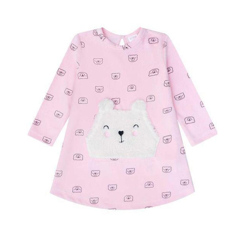 Vestido Infantil Ursa em Plush Kukiê