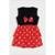 Vestido Infantil Vermelho com Poá e Faixa - Destak - Vermelho+Preto