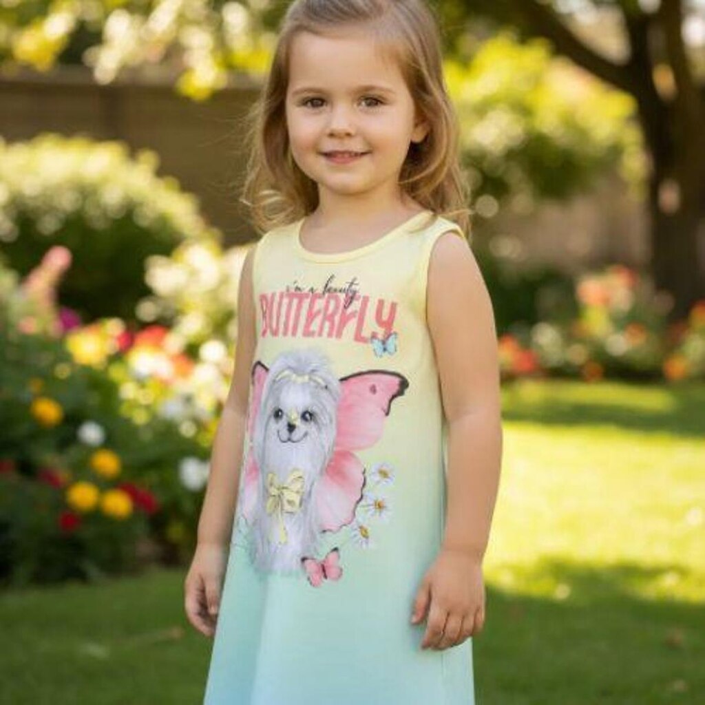 Vestido Kely Kety Infantil Borboleta