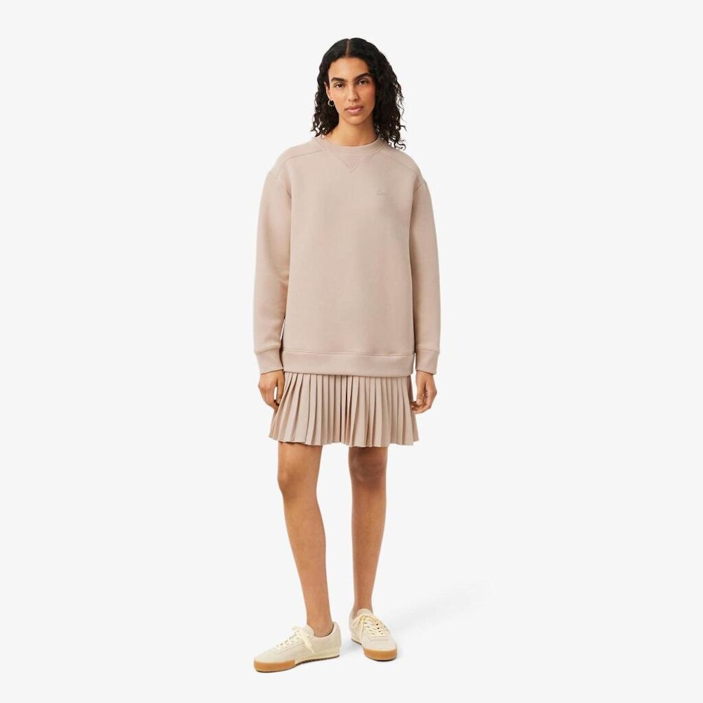 Vestido Lacoste Feminino Moletom Lacoste Oversized Em Algodão