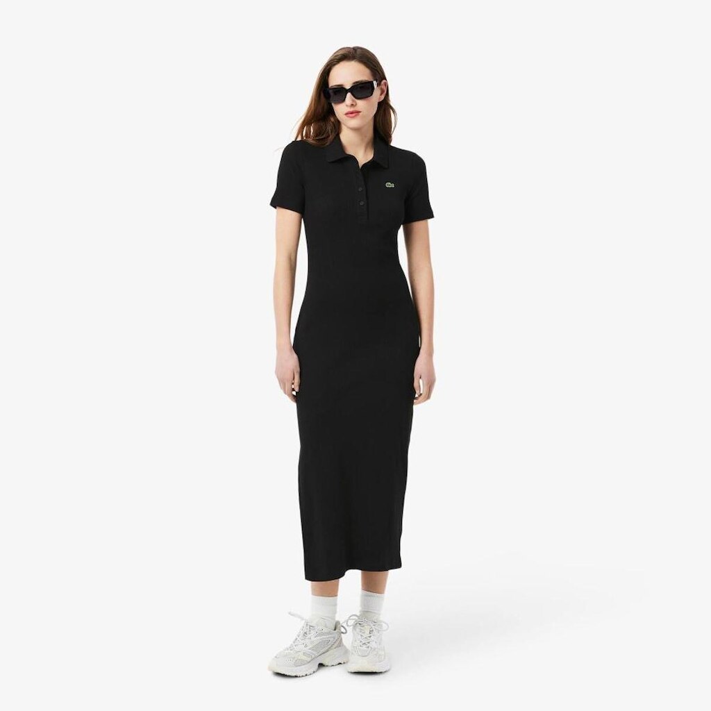 Vestido Lacoste Polo Lacoste  Longo de Algodão Canelado