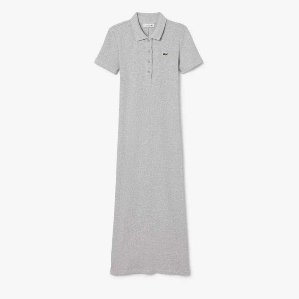 Vestido Lacoste Polo Lacoste  Longo de Algodão Canelado