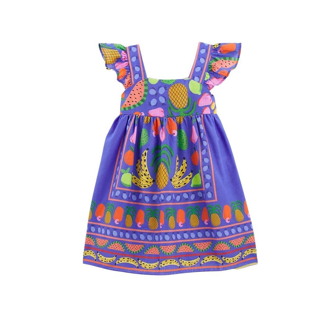 Vestido Lenço Fábula Frutaria Azul