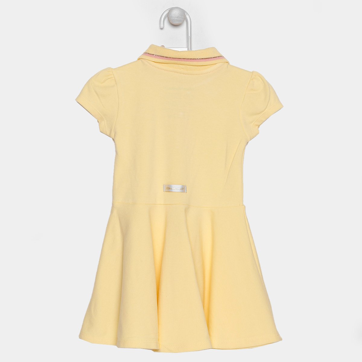 vestido polo infantil amarelo