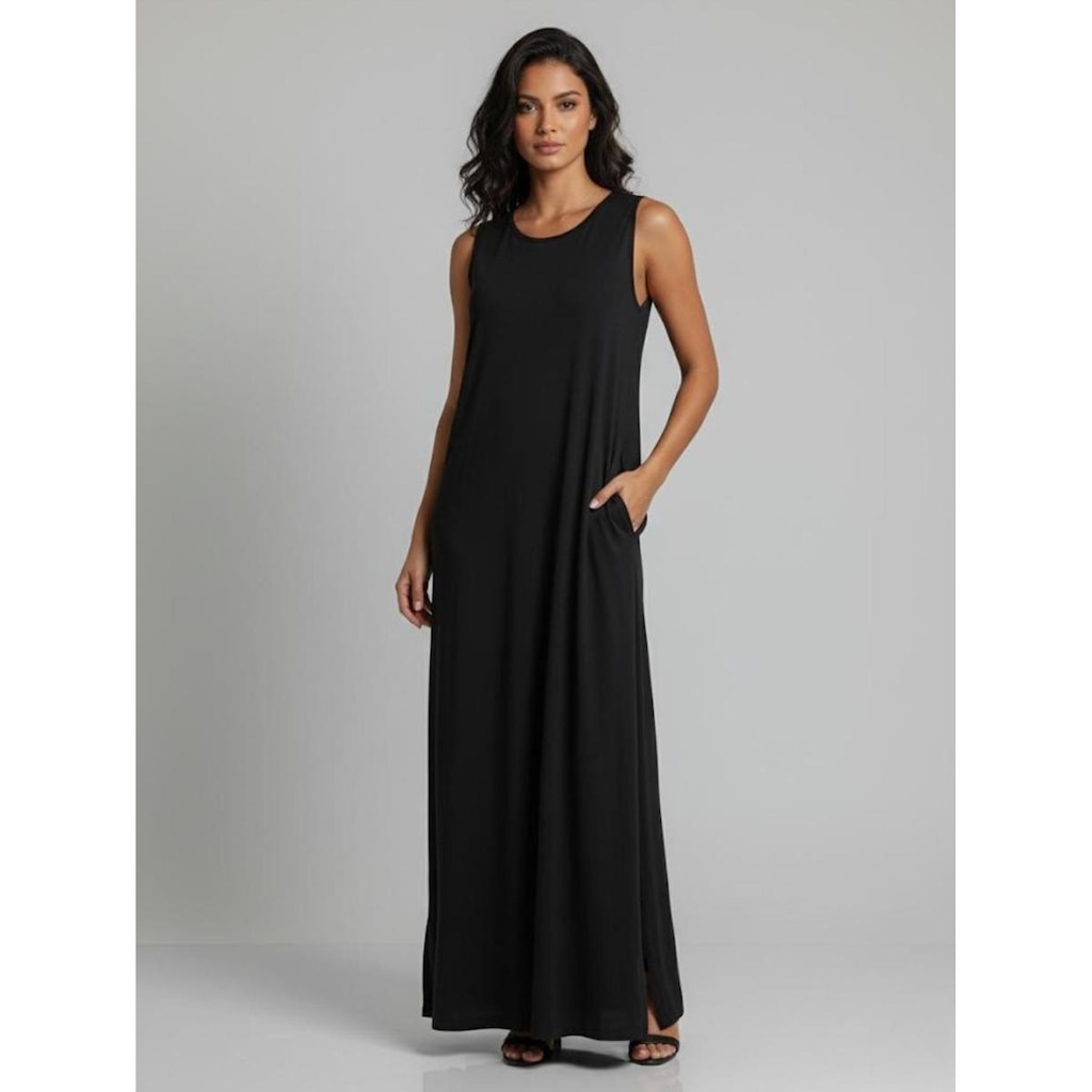 Vestido Longo Aveloz Viscolycra Soltinho com Bolso