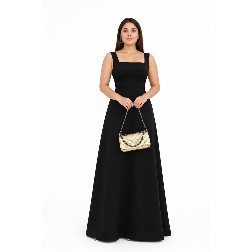 Vestido Longo D Bell Outlet Alfaiataria Preto