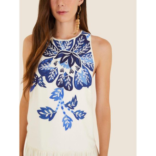 Vestido Longo Estampado Paraiso Farm