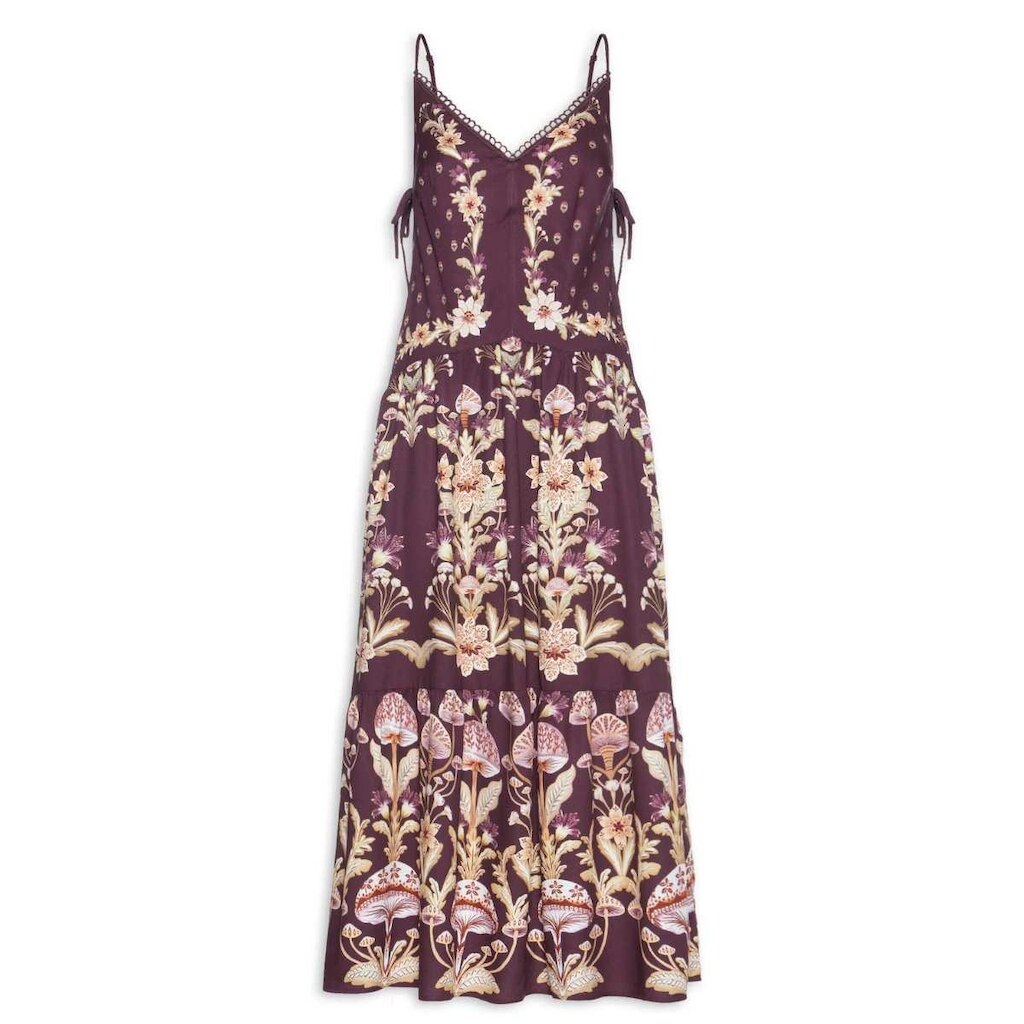 Vestido Longo Farm Rio Cogumelo em Flor