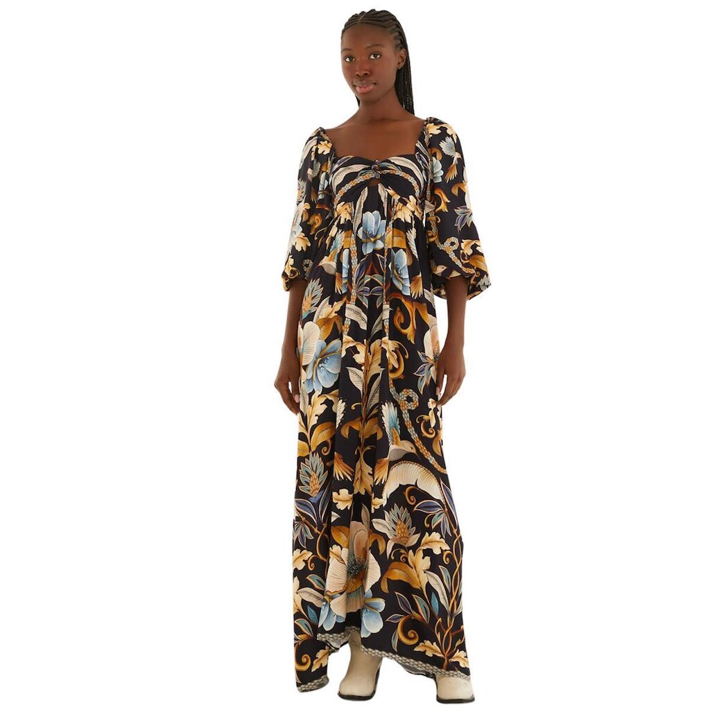 Vestido Longo Farm Rio Jardim Real