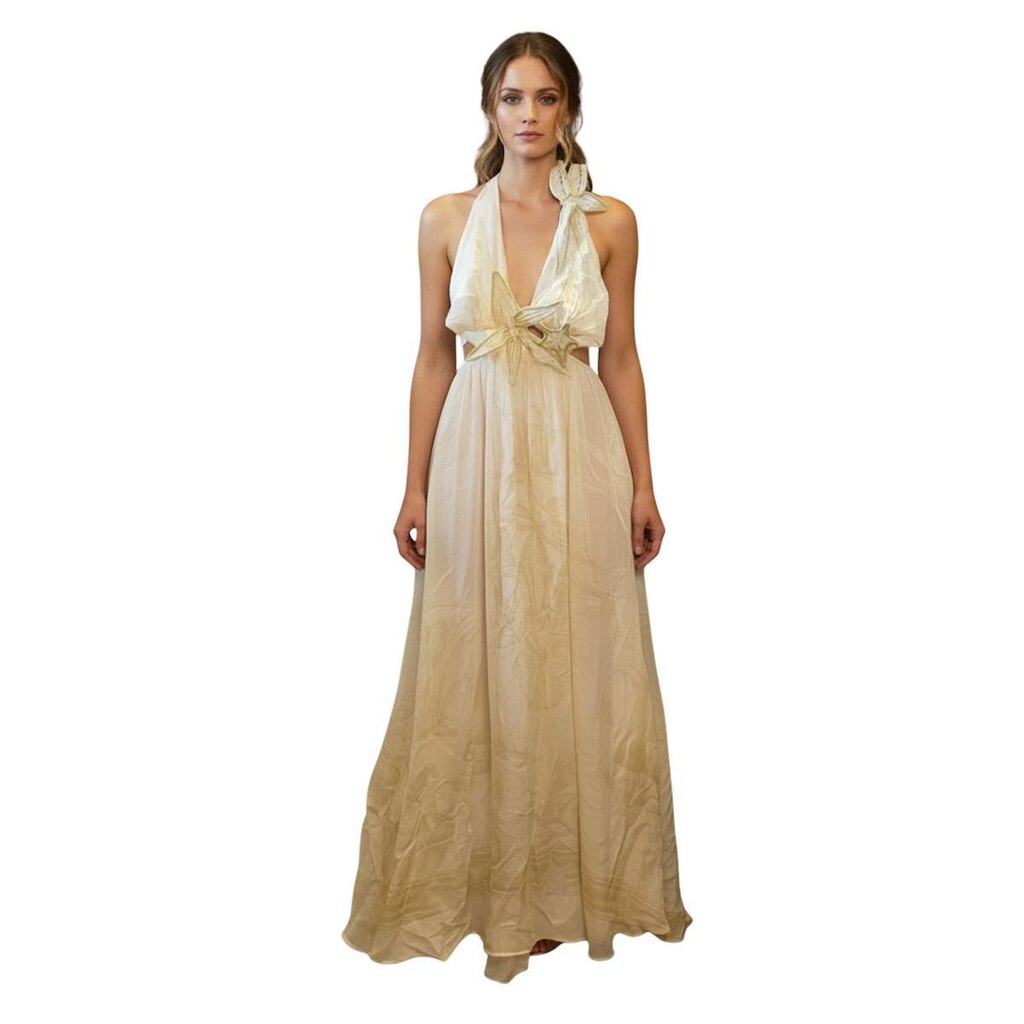 Vestido Longo Farm Rio Mar de Ondas