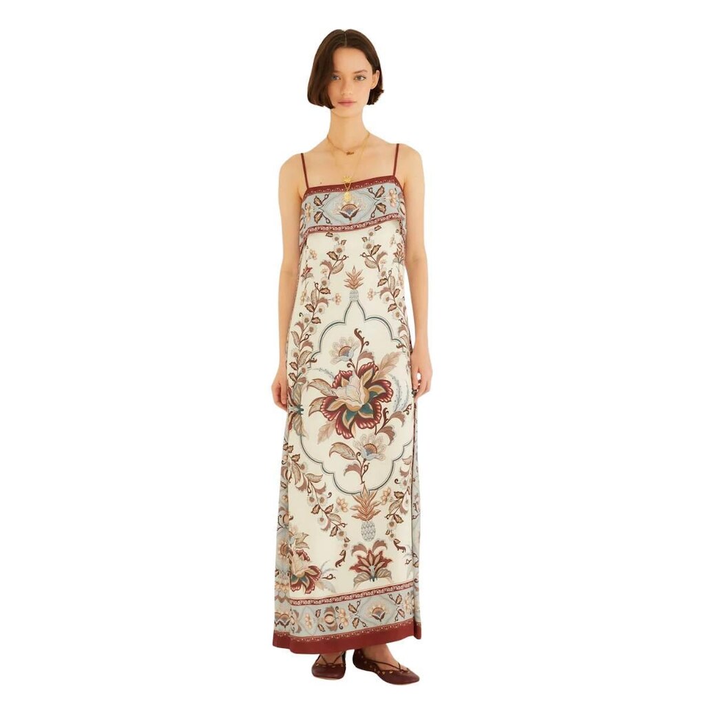 Vestido Longo Farm Rio Pala Jardim Majestoso