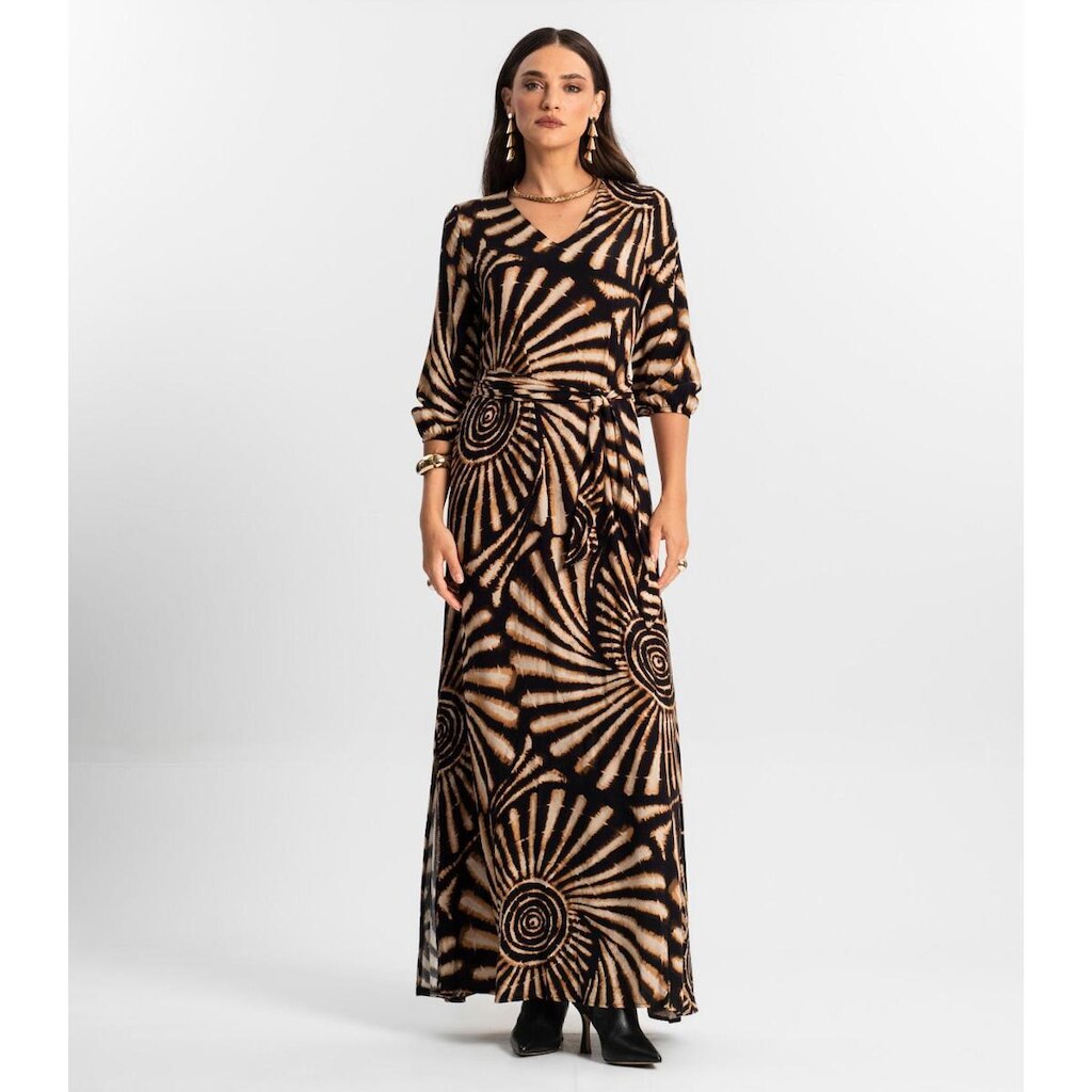 Vestido Longo Feminino Viscose Endless Preto