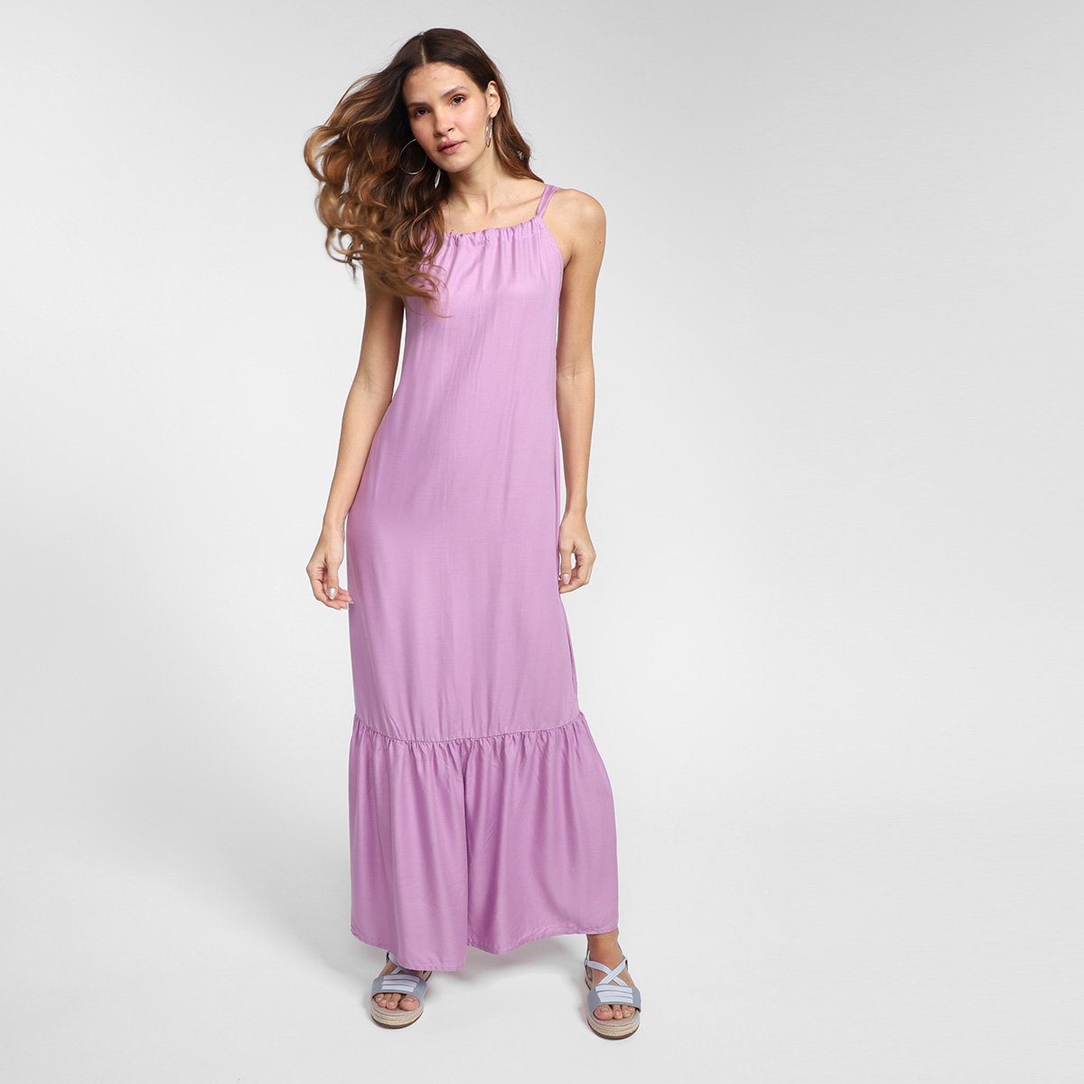 Vestido Longo Mercatto Frente Única Menor preço em Vestido Longo Mercatto Frente Única