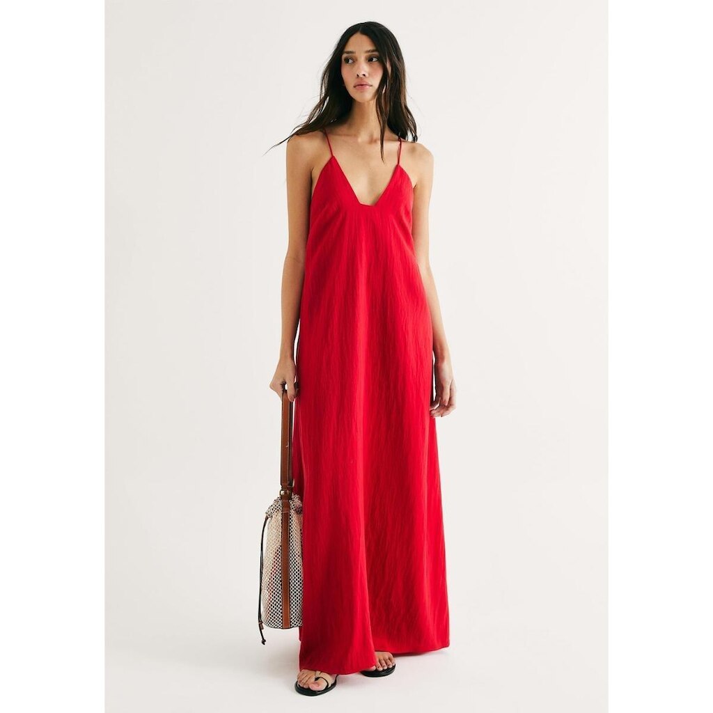 Vestido Longo Peach Touch Evasê