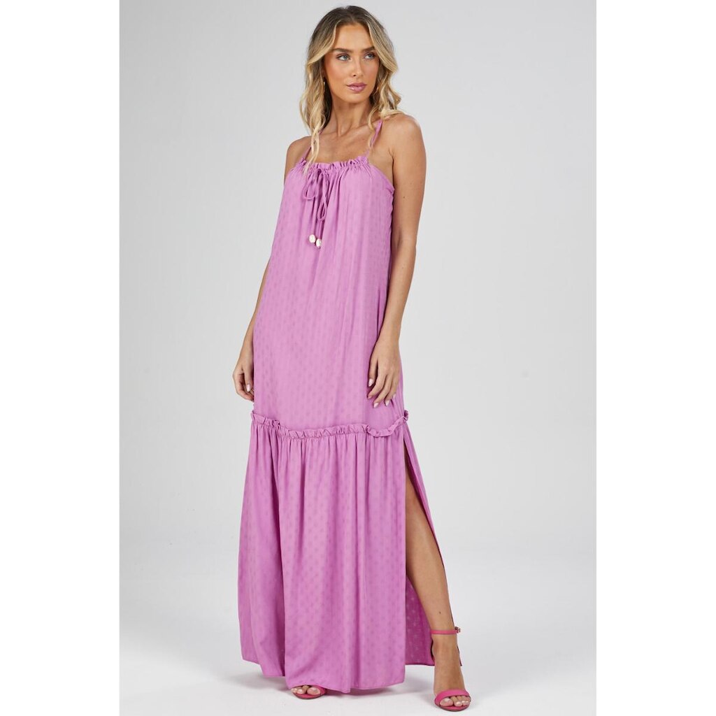 Vestido Longo PKS Viscose Lilás-GG