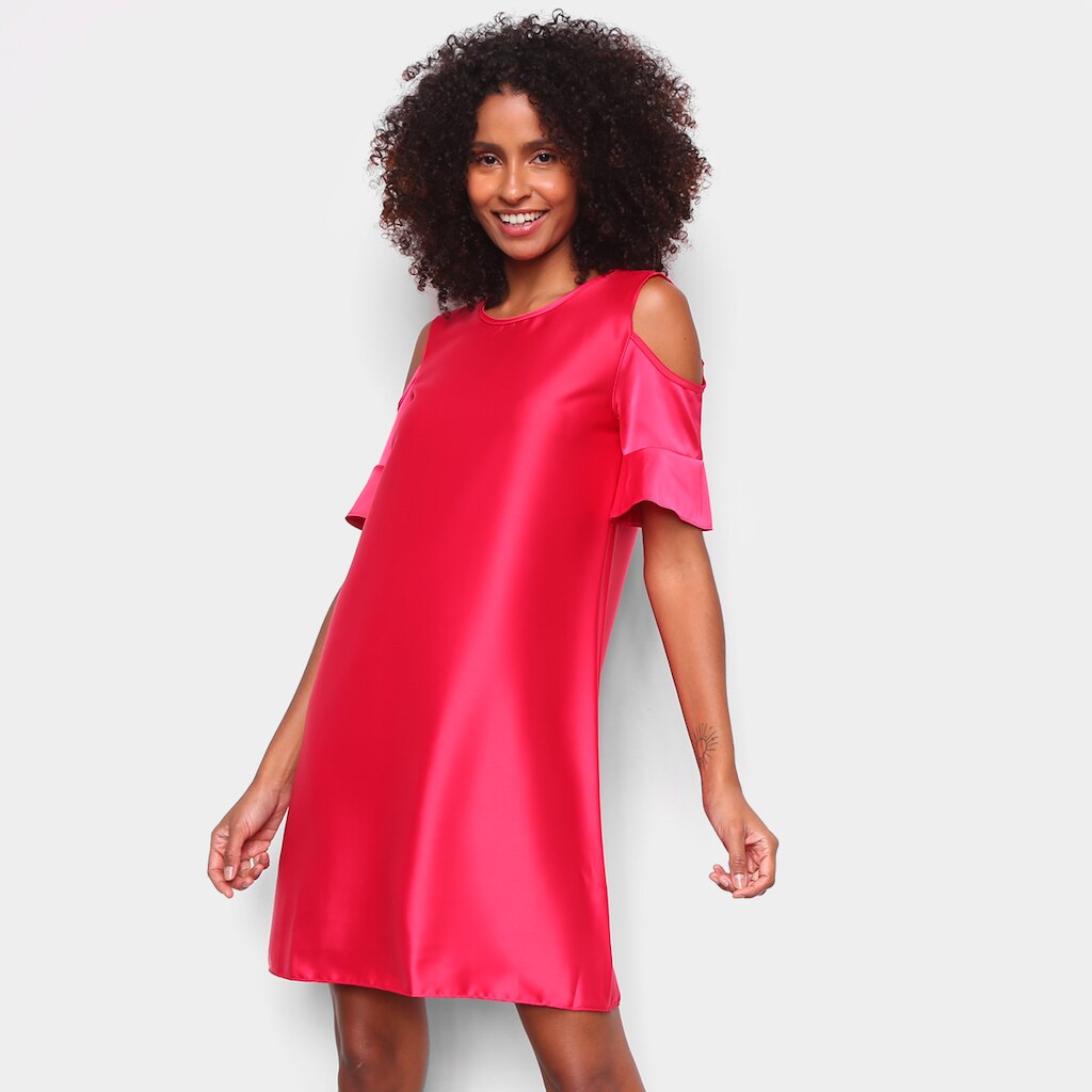 Vestido Malwee Liso Open Shoulder