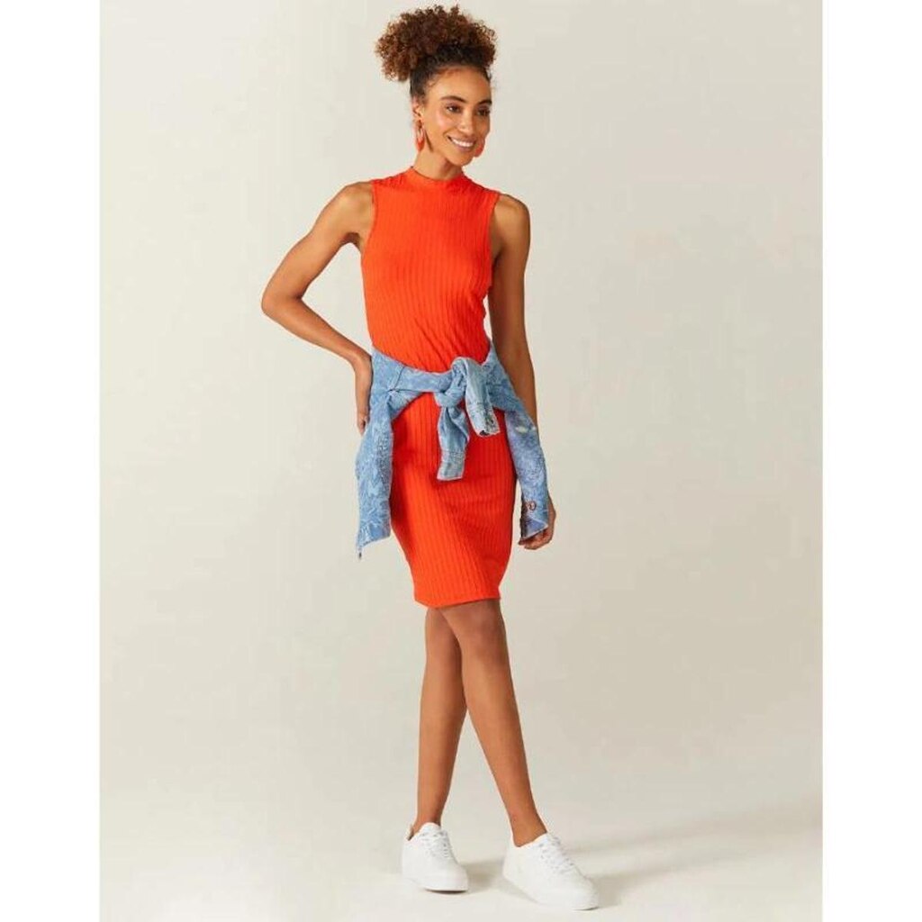 Vestido Manga Curta Canelado Viscose Malwee Ref. 102421