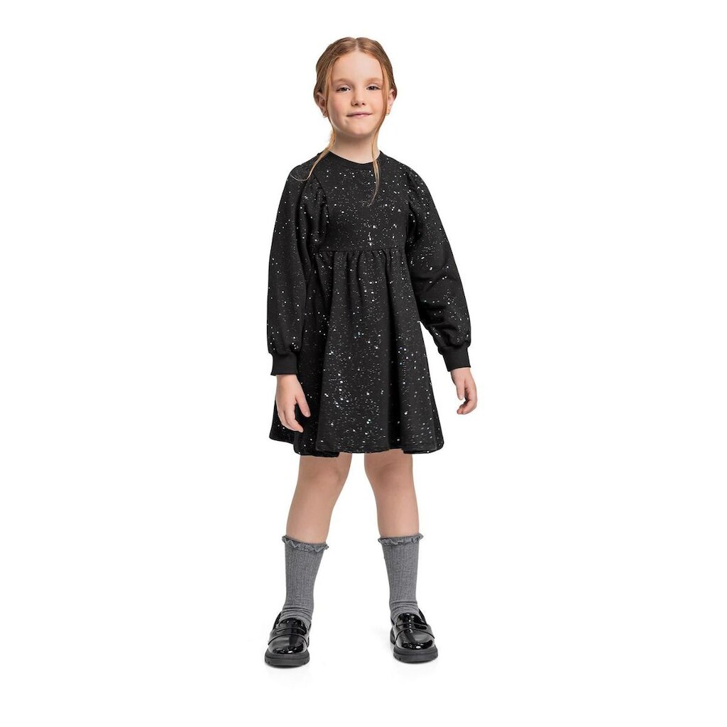 Vestido Manga Longa com Glitter Quimby