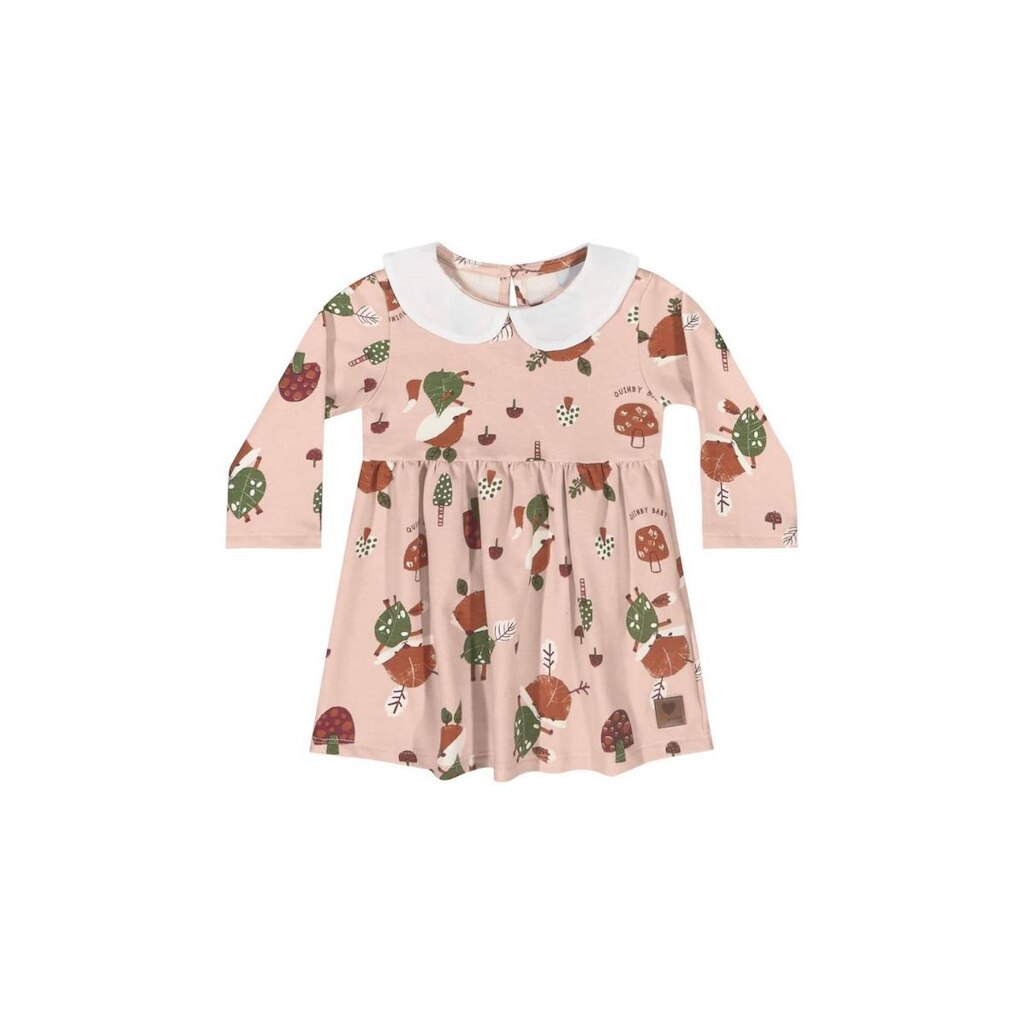 Vestido Manga Longa em Molecotton para Bebê Quimby