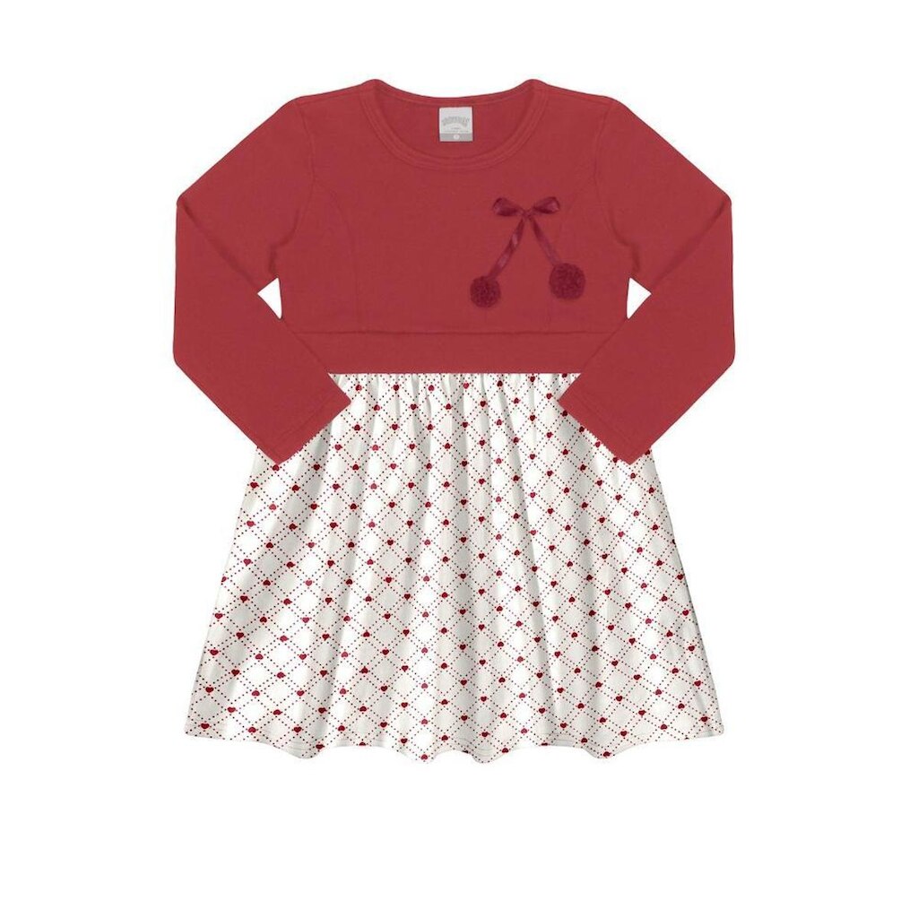 Vestido Manga Longa Molecotton Infantil Alakazoo Ref. 67928