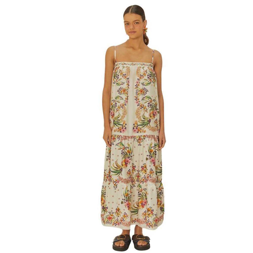 Vestido Maria Farm Rio Pássaro em Flor Feminino