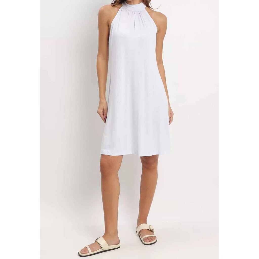 Vestido Maria Paes Gola Alta Branco