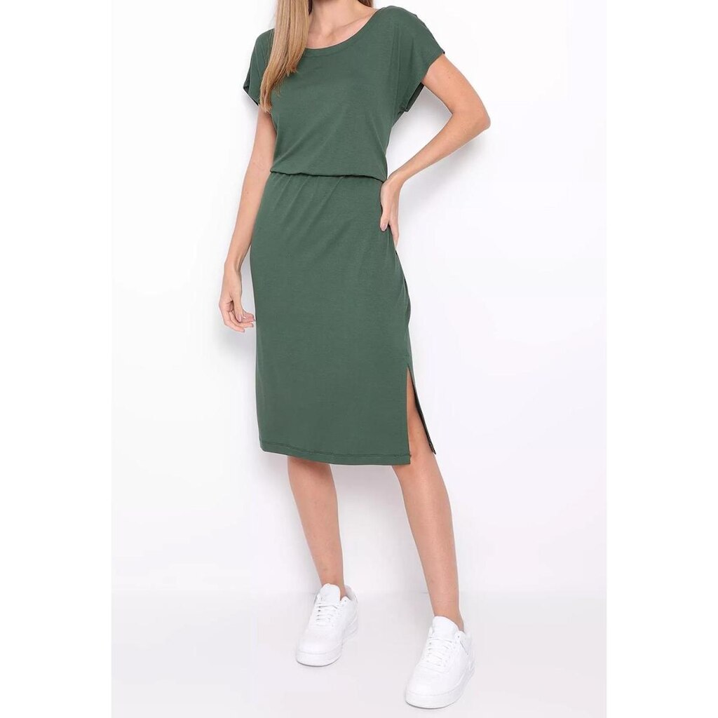 Vestido Maria Paes Midi Verde Militar