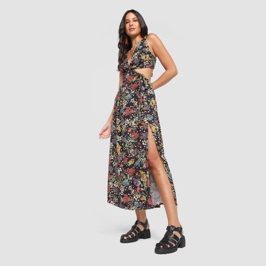 Vestido Midi Farm Louise Floral - Estampado Menor preço em Vestido Midi Farm Louise Floral - Estampado
